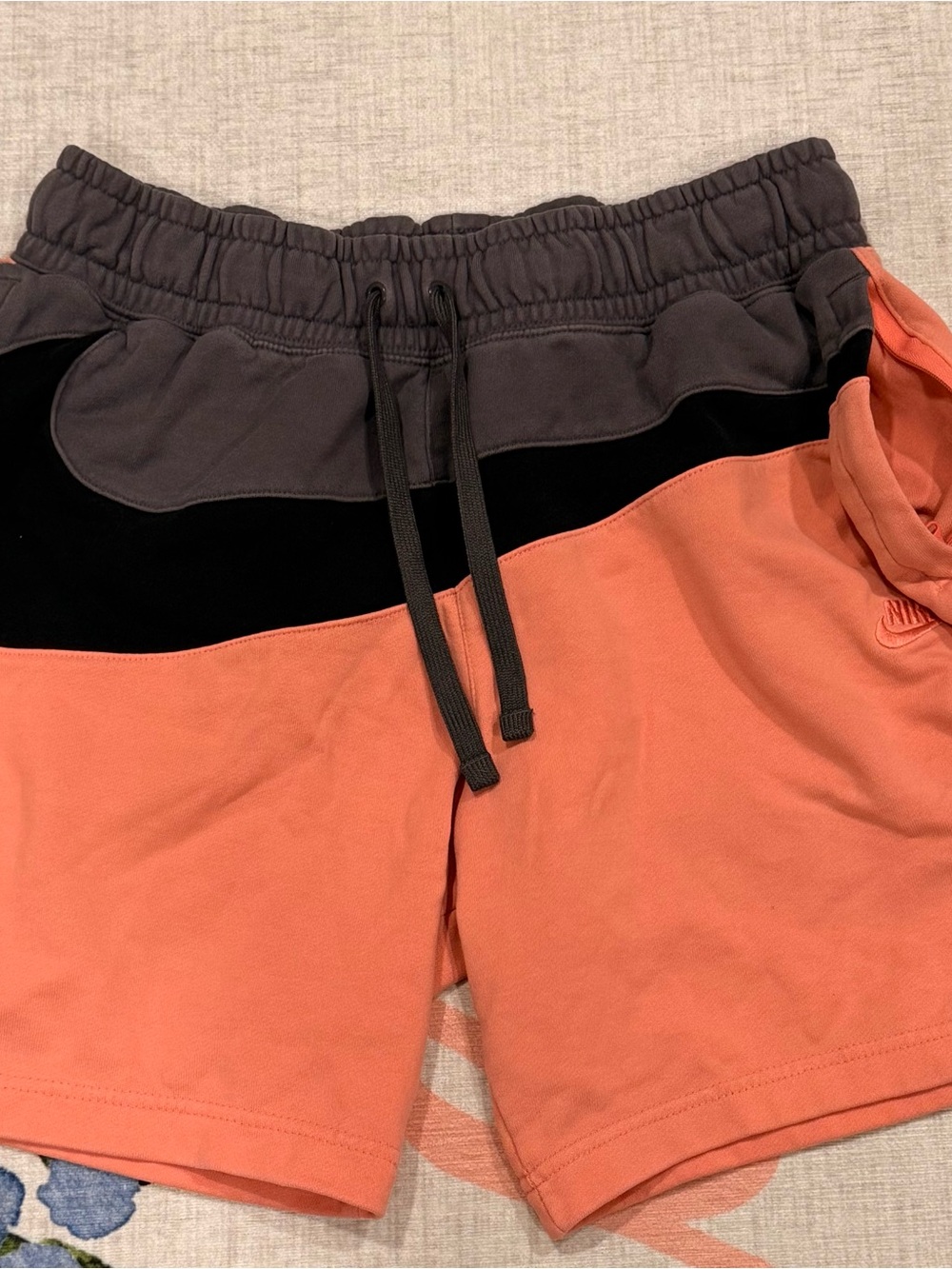 *Rare color way* Nike Men's Athletic Shorts Coral Black Gray Colorblock